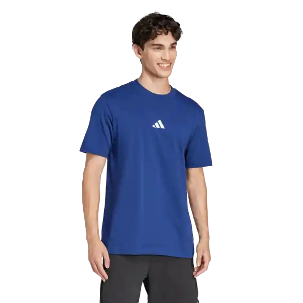 Adidas Camiseta Sl Sj Manga Corta Lifestyle Hombre Azul Talla S