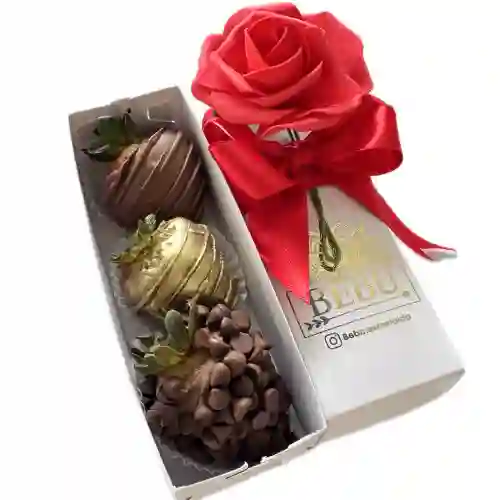 Caja X 3 Fresas Mas Rosa