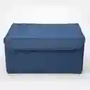 Caja Organizadora Con Tapa Plegable. Para Facilitar el Almacenaje Sin Perder la Forma en Tela Poliéster. Color: Indigo. Medidas: 34 x 25 x 17  cm. Sku 206522