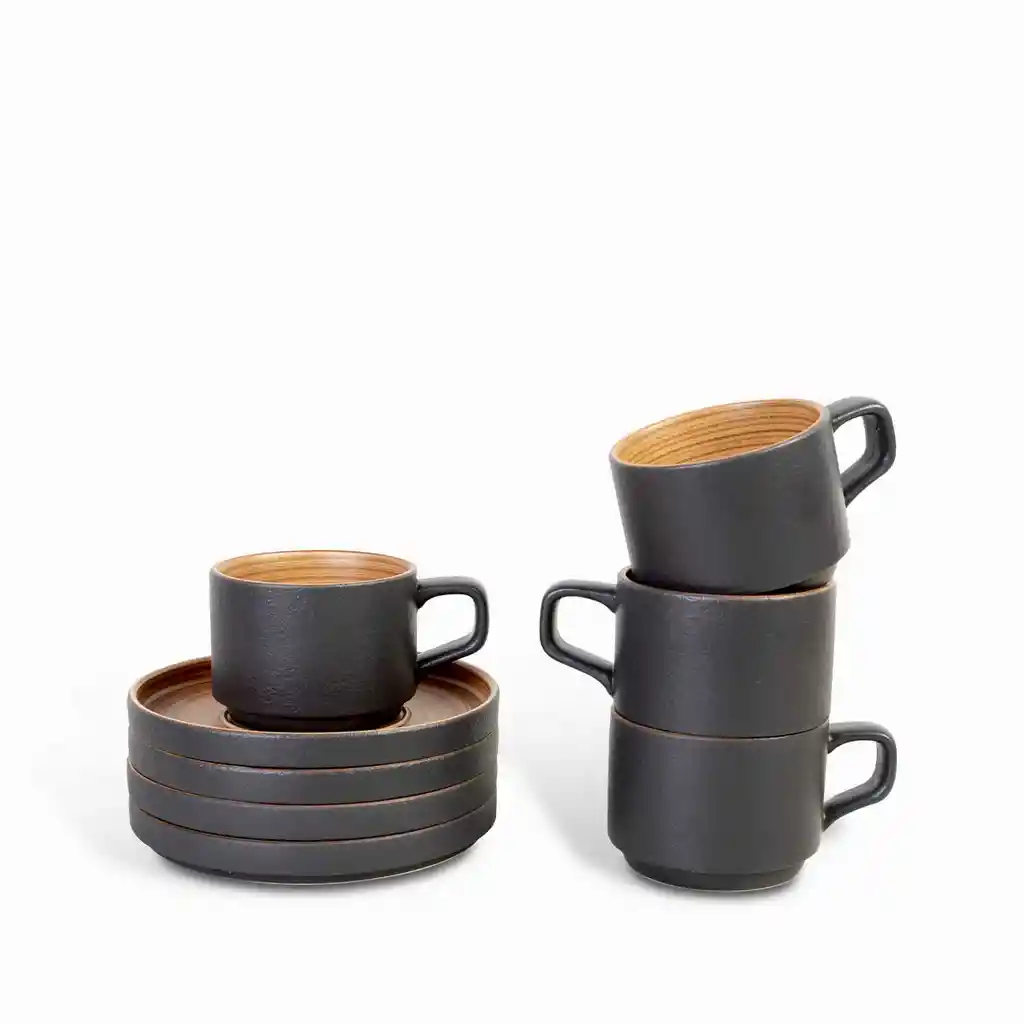 Set Pocillo y Plato Dolce 250 mL Ambiente Gourmet