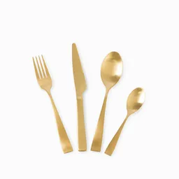 Cubierto Soho Dorado Mate Ambiente Gourmet