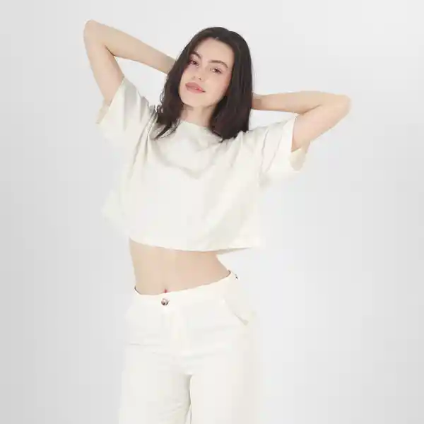Cuello Redondo Manga Corta Blanco Talla M 720144