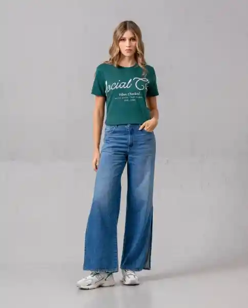 Camiseta Mujer Verde Cicada Ultraoscuro Talla M 38242 Rifle