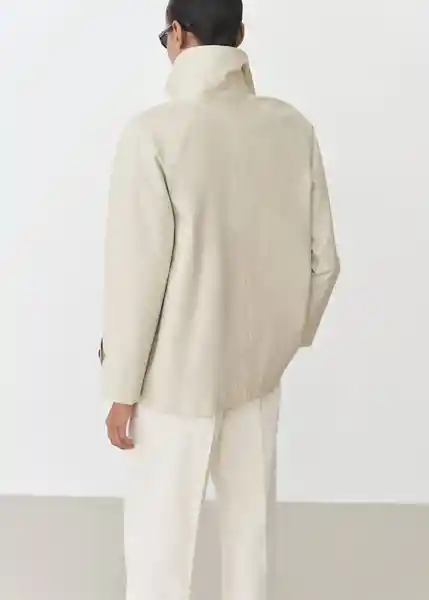 Abrigo Parka Malibu Piedra Talla S Mujer Mango