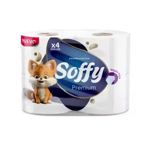 Papel Higiénico Premium - Soffy X 4 Uds
