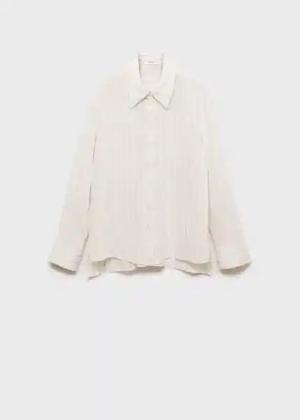 Camisa Cortazar Crudo Talla M Mujer Mango