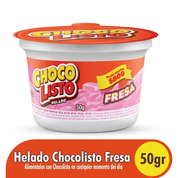 Crem Helado Chocolisto Fresa