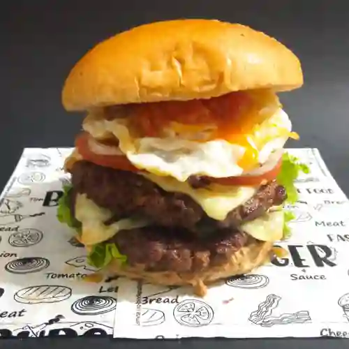 Hamburguesa doble a caballo