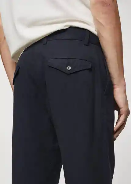 Pantalón Delave Navy Talla 42 Hombre Mango