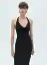 Vestido Elena Negro Talla L Mujer Mango