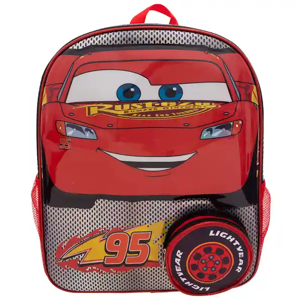 Ruz Mochila Primaria Cars Rayo Mc Queen Gris Metálico