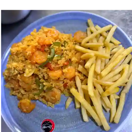 Arroz de camarón 1/2