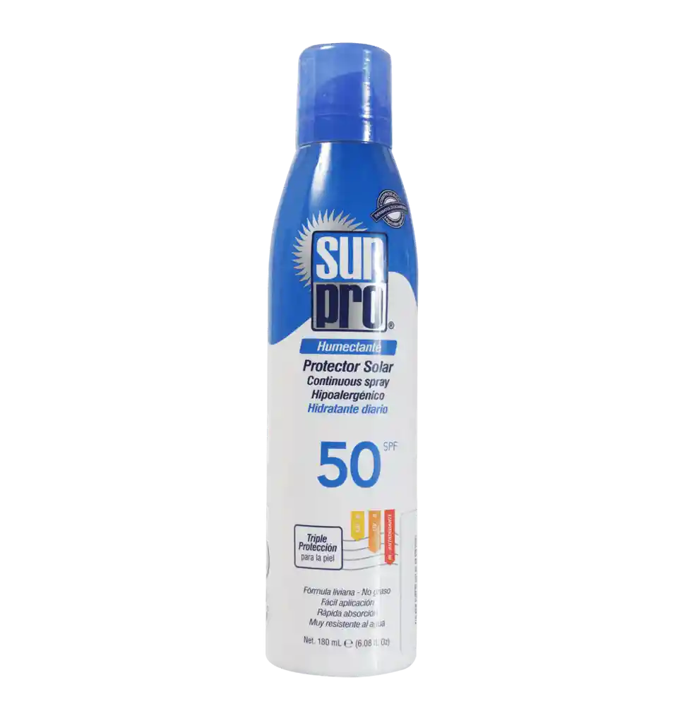 Sun Pro Protector Solar Humectante SPF 50 en Spray