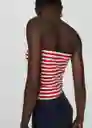 Top Bandi Rojo Talla L Mujer Mango