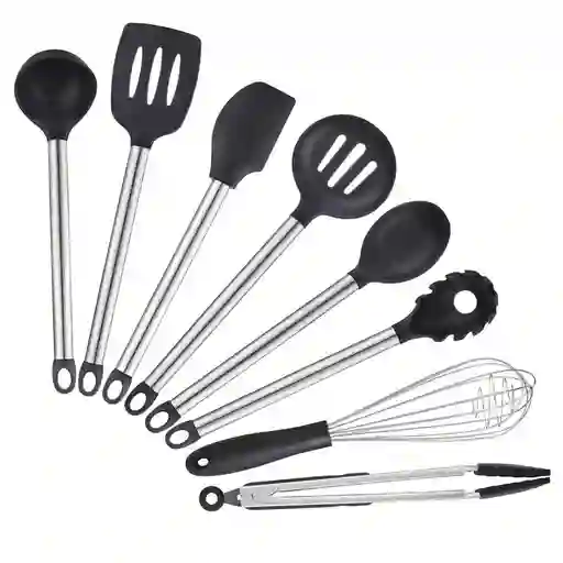 Cocina Criolla Set Utensilios Acero Inoxidable