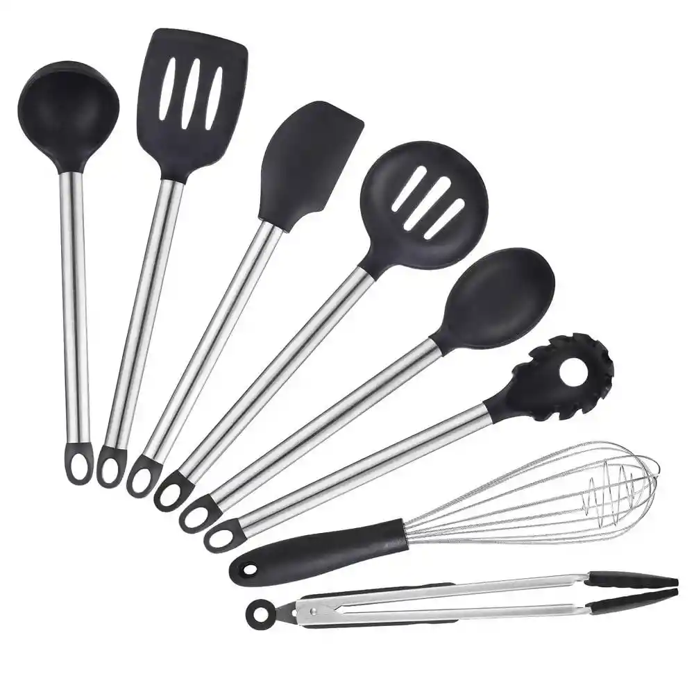 Cocina Criolla Set Utensilios Acero Inoxidable