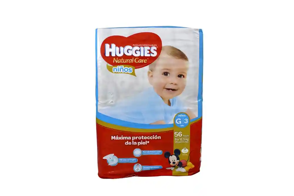 Huggies Pañal Natural Care Etapa 3 para Niños
