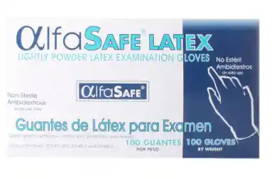 Alfa Safe Guantes de Látex Talla M