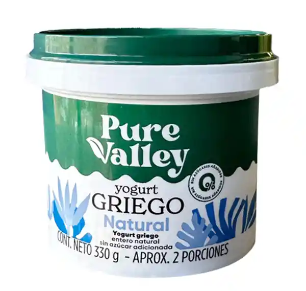 Pure Valley Yogurt Griego Azúcar 0%