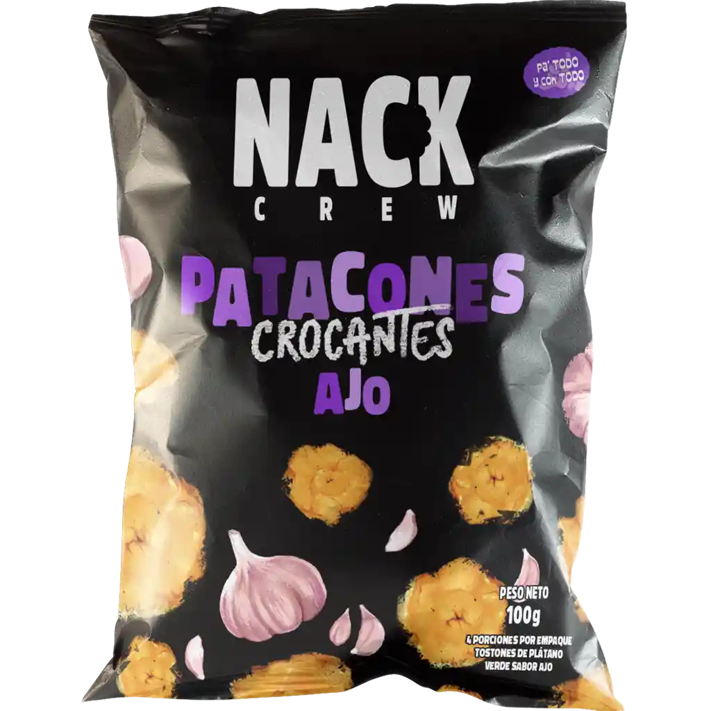 Nack Crew Patacones Crocantes Sabor Ajo