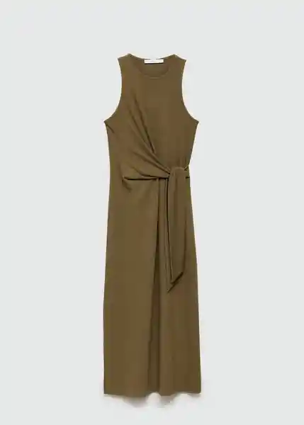 Vestido Bacalar Khaki Talla 27 Mujer Mango