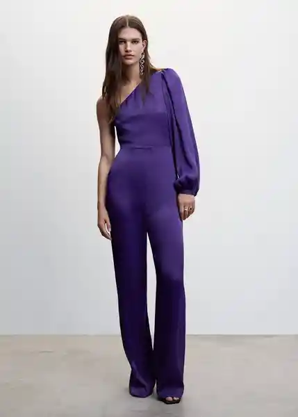 Enterizo Mono Circle Violeta Talla S Mujer Mango