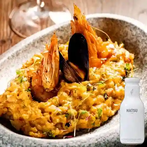 Combo Arroz Cremoso de Mariscos +Hatsu Blanco 400ml
