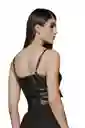 Top Corse Negro Para Mujer Lisa