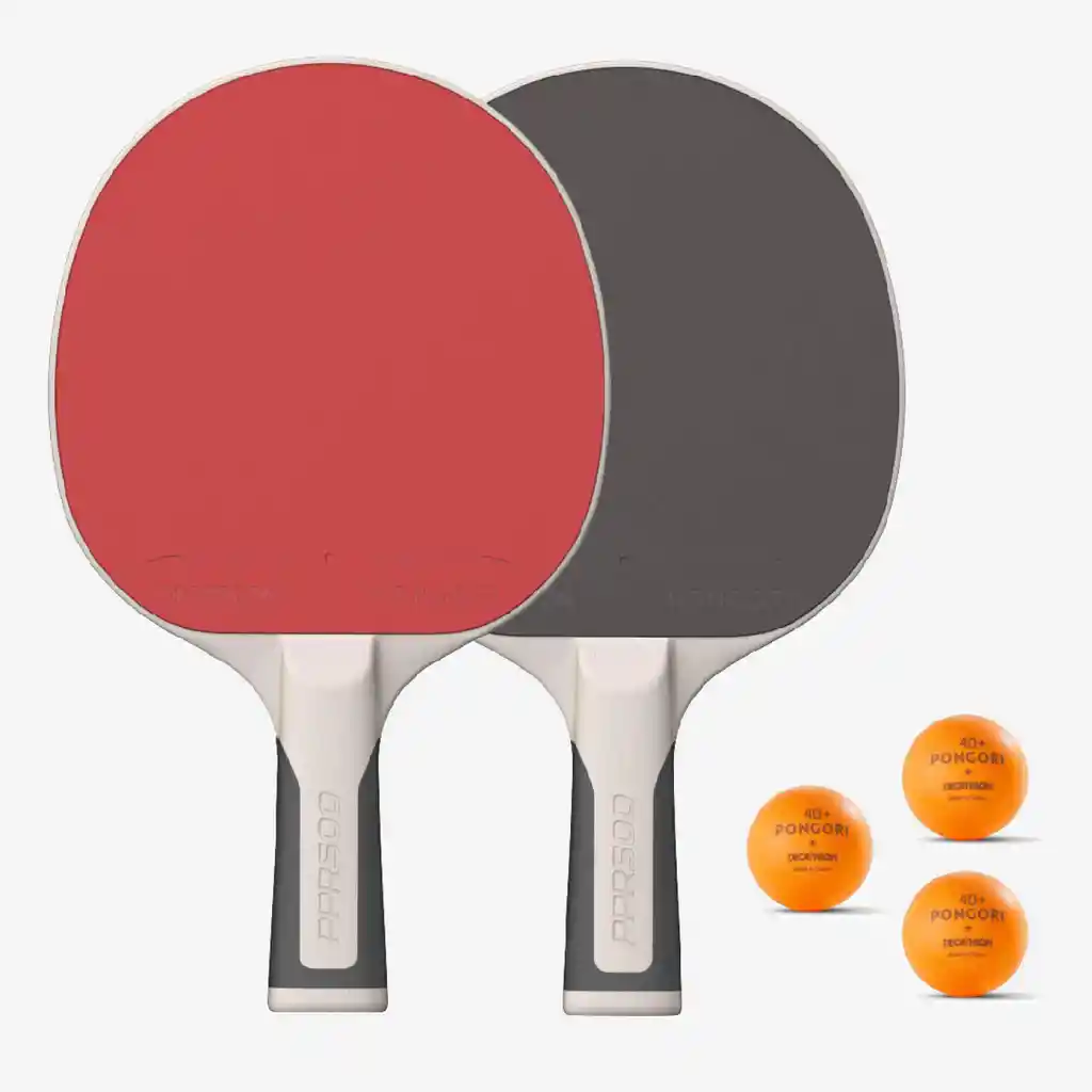 Set De Raquetas De Ping-pong Resistentes + 3 Bolas - Set Ppr 500