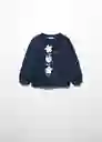 Sudadera Flower Niñas Navy Talla 71 Mango