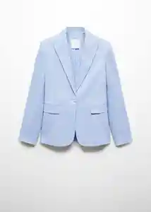 Blazer Americana Boreli Celeste Talla 48 Mujer Mango