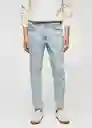 Pantalón Jean Tom Tejano Claro Talla 44 Hombre Mango