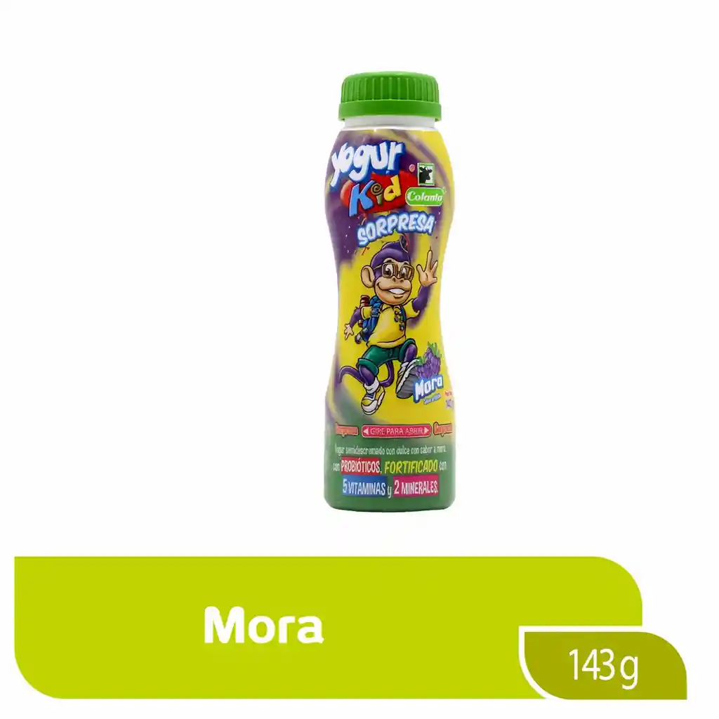 Colanta Yogur Kid Sorpresa Sabor a Mora