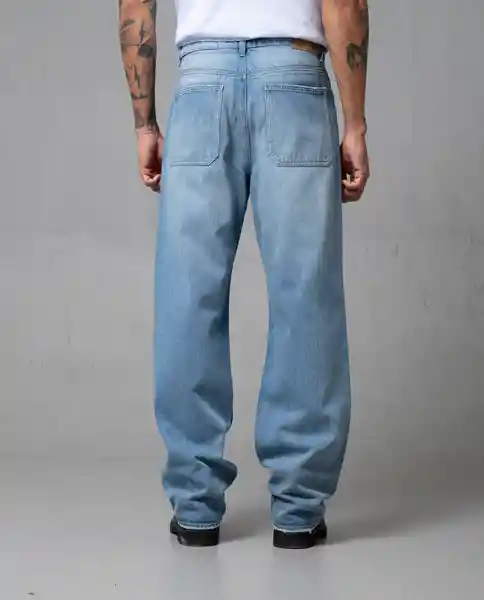 Jean Baggy Hombre Azul Denim Medio T 36 48470 Rifle