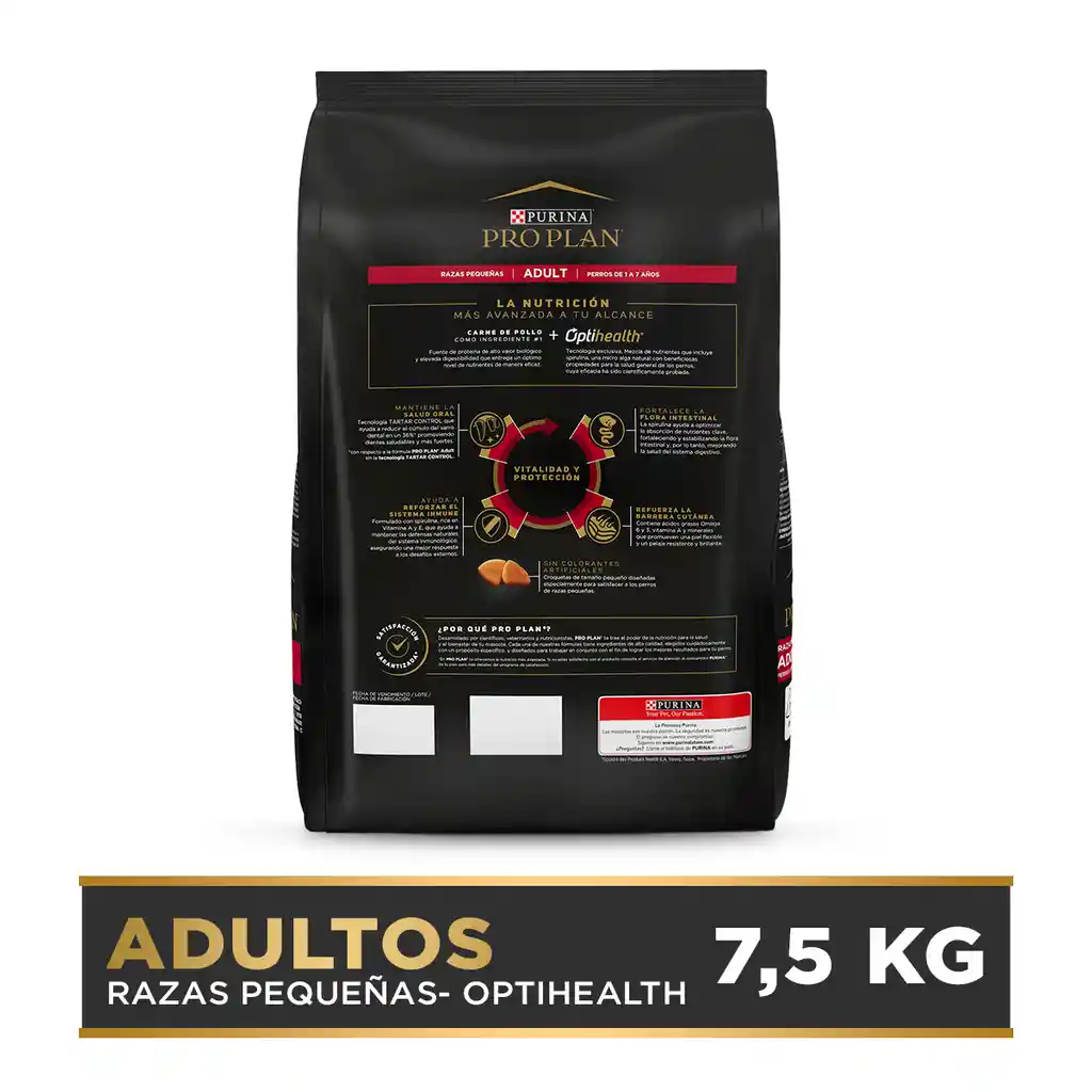 Comida para Perros adultos razas pequeñas Purina Pro Plan x 7,5 kg