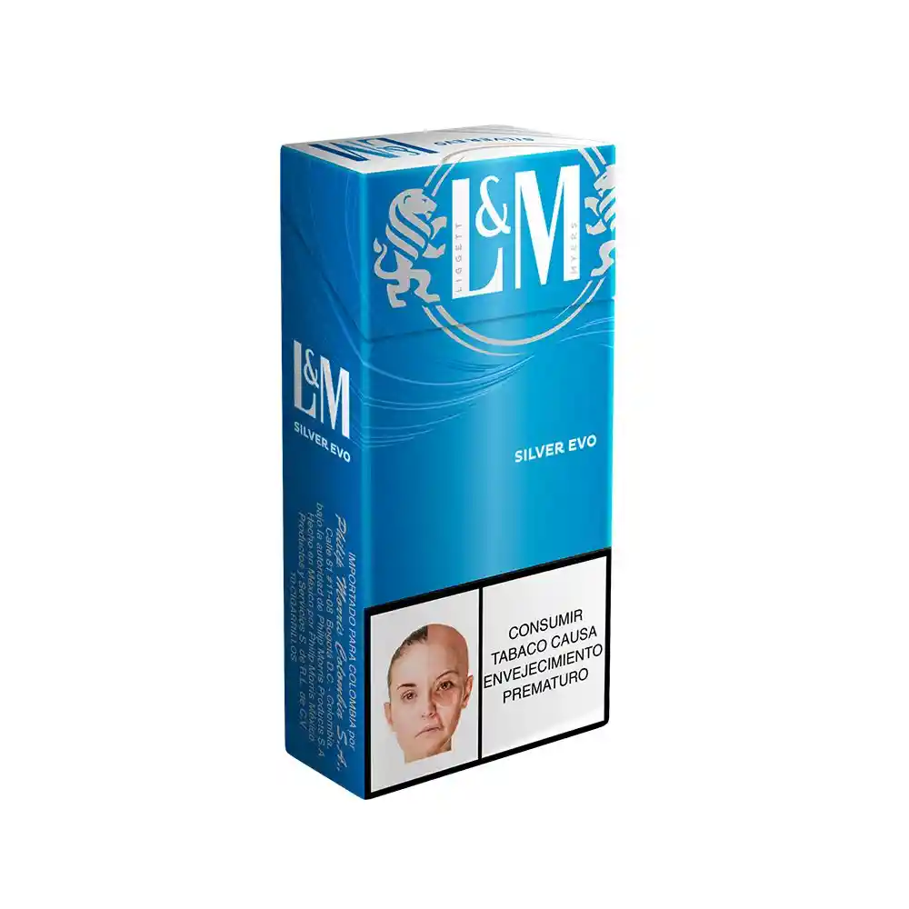 Cigarrillos L & M Silver Evo Media Cajetilla (10 Und)