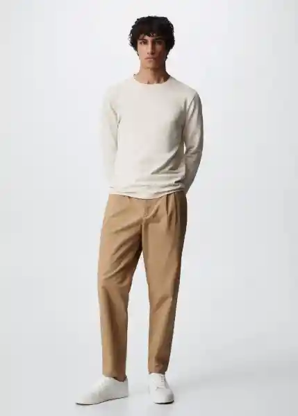 Pantalón Etna Camel Talla 42 Hombre Mango