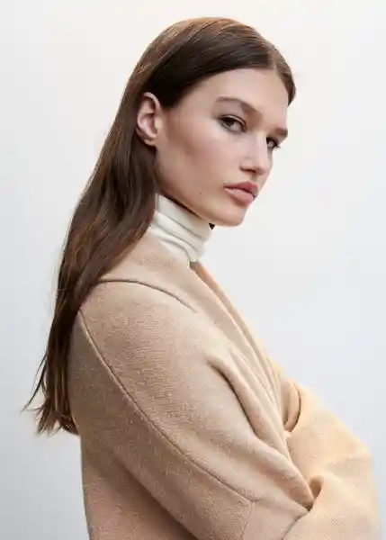 Abrigo Ringo Topo Talla L Mujer Mango