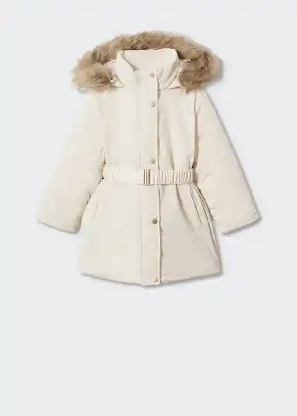 Abrigo Anorak Gio Crudo Talla 06 Niñas Mango