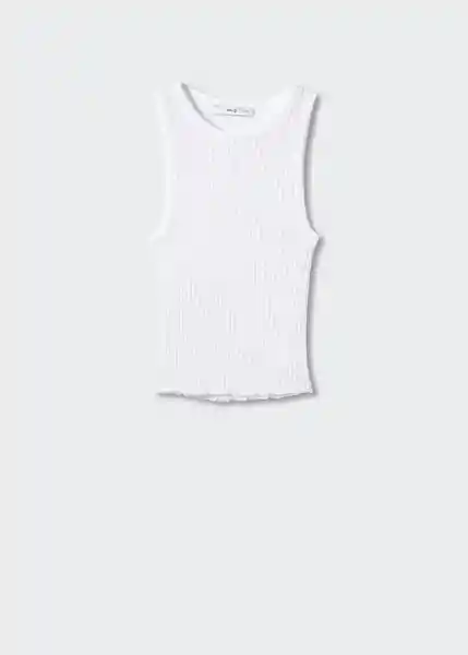 Top Carrera Blanco Talla M Mujer Mango