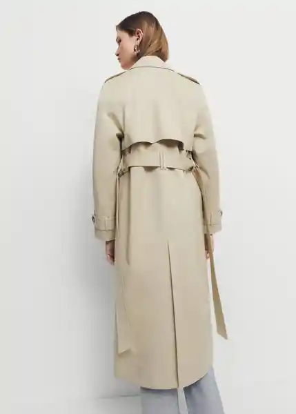 Gabardina Trench Candy Beige Talla M Mujer Mango