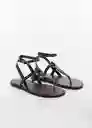 Sandalias Aida Negro Talla 32 Niñas Mango