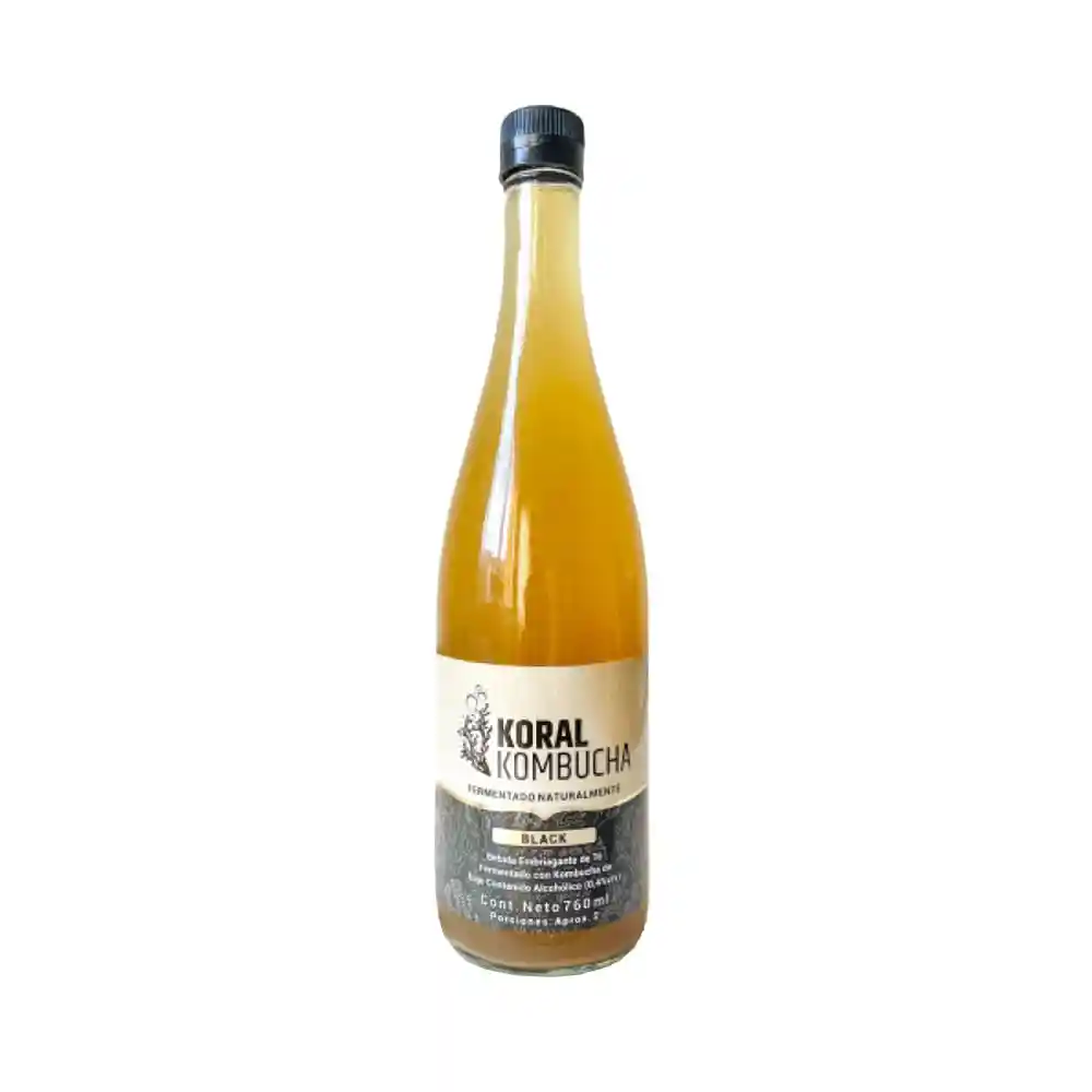 Koral Kombucha Black Frasco de Vidrio