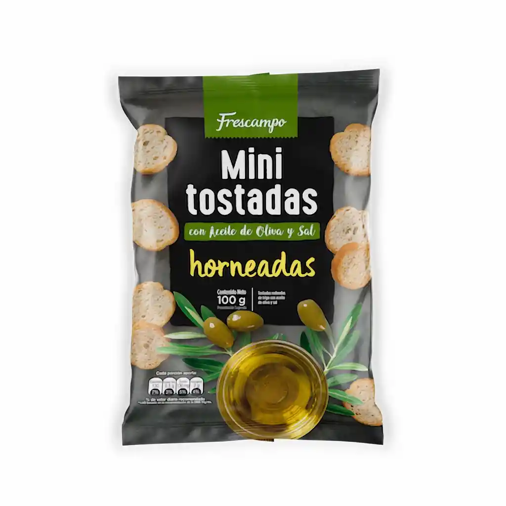 Frescampo Mini Tostadas Horneadas con Aceite de Oliva y Sal