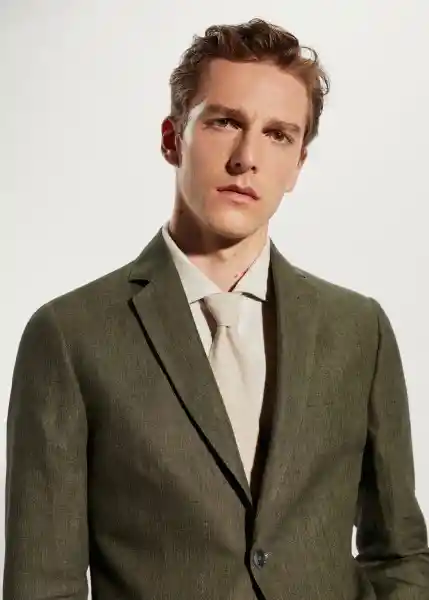 Blazer Americana Florida Verde Talla 48 Hombre Mango