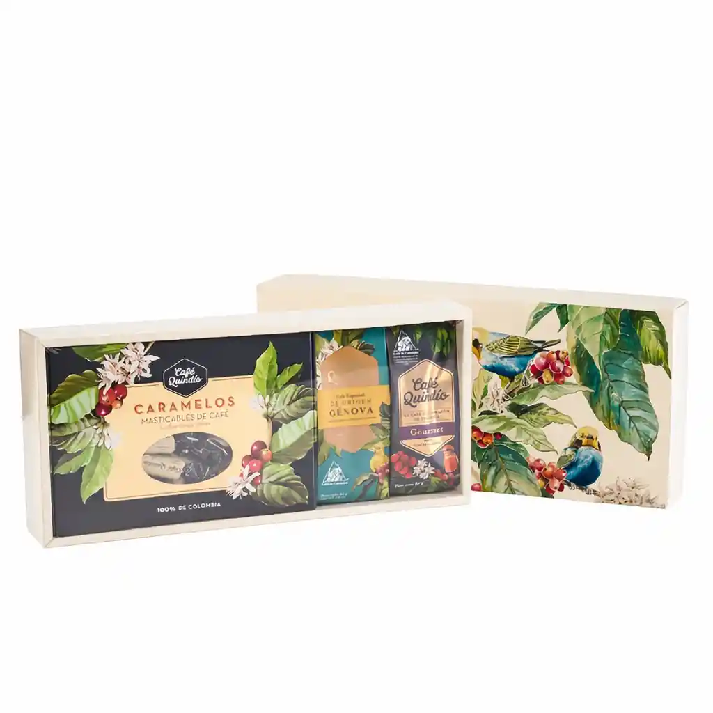 Café Quindio Kit Tangara Cafe Genova + Cafe Gourmet + Caramelos Masticables De Cafe