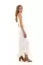 Vestido Largo Aurelia Marfil Talla XS Mercedes Campuzano