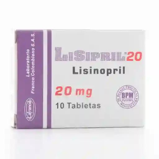 Lafrancol Lisipril 20 Mg 10 Tabletas