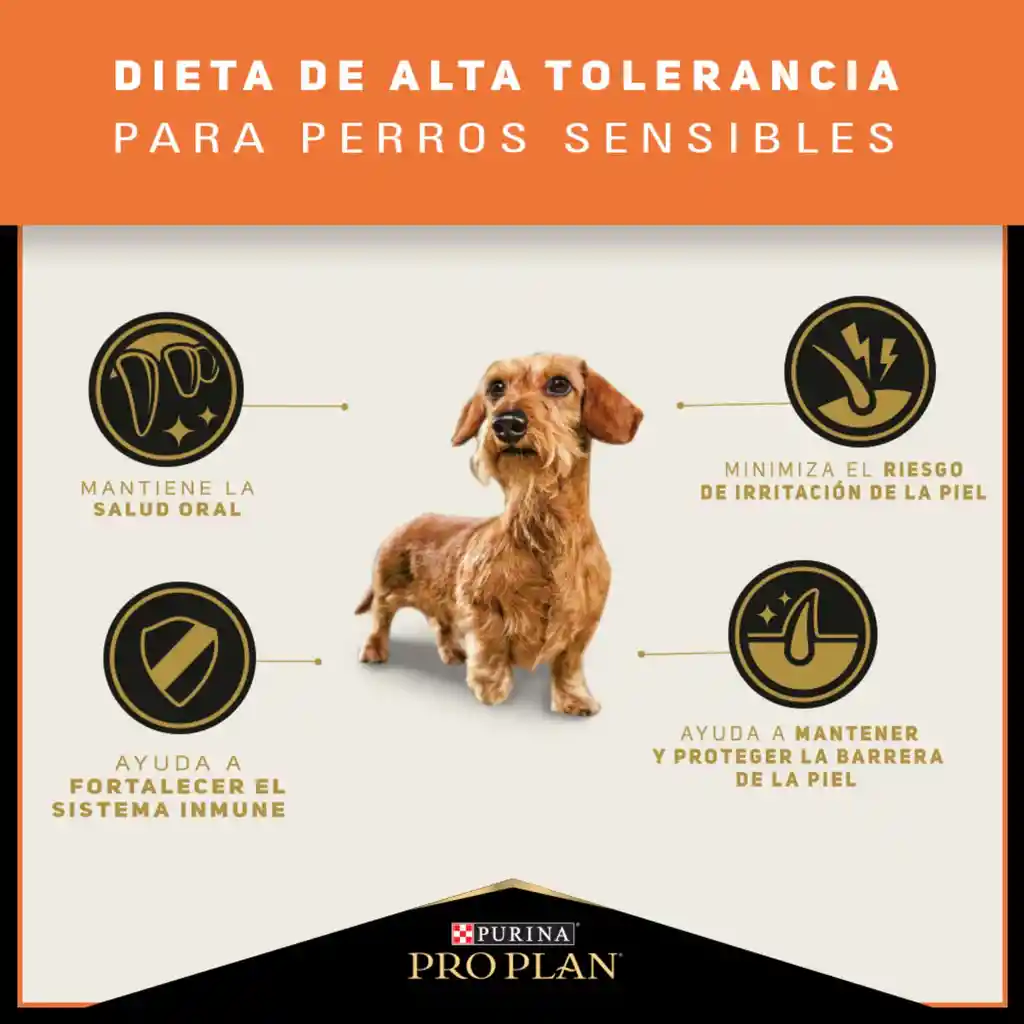 Comida para perros adultos piel sensible razas pequeñas Purina Pro Plan x 7,5 kg