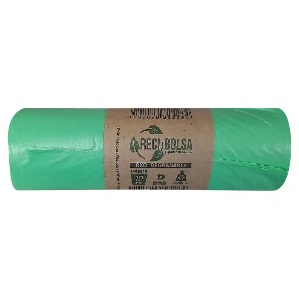 Bolsa Para Basura Recibolsa Verde 65xunds